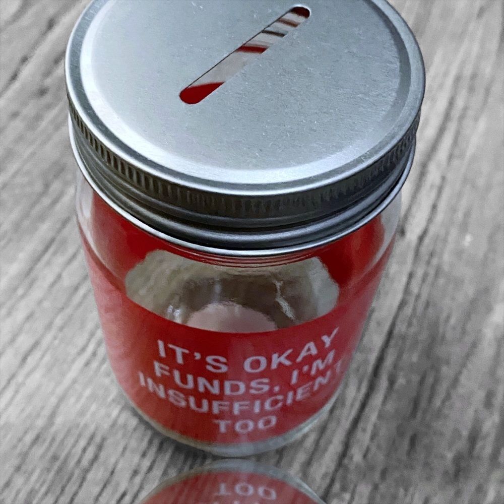 Dolls Kill Insufficient Funds Glass Jar Bank